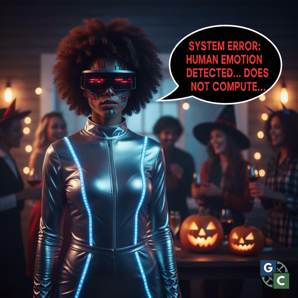 AI gone wrong costume - GC Network Solutions AI gone wrong halloween costume