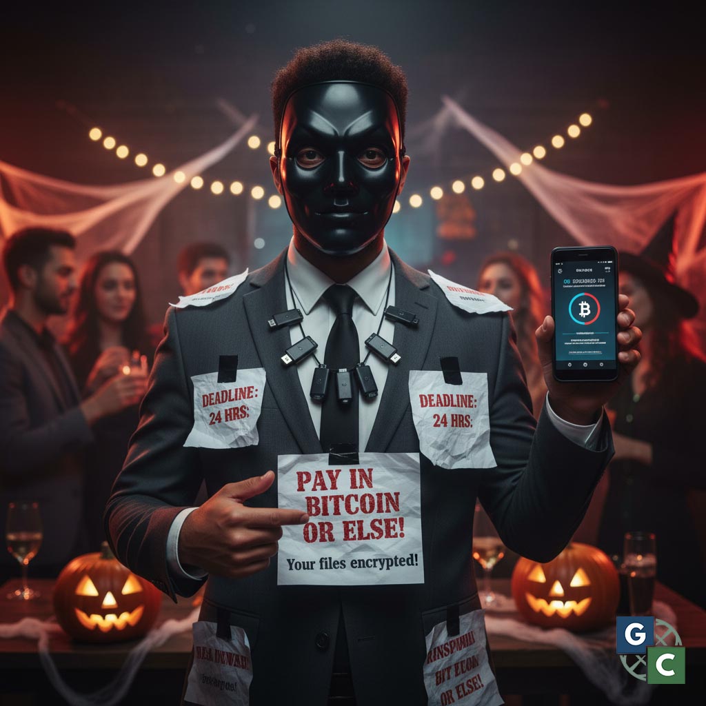 ransonware villian costume - GC Network Solutions ransonware villian halloween costume